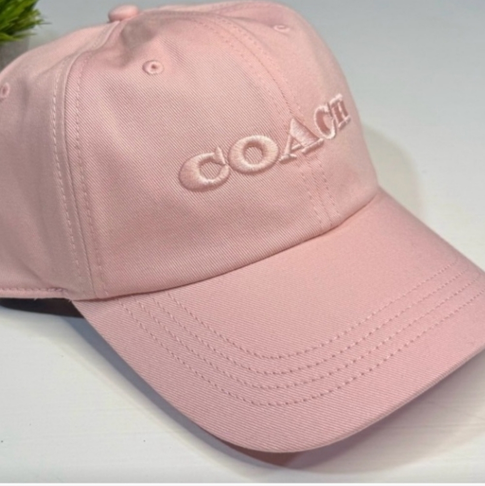 NWT Coach Embroidered Hat Color Pink Adjustable Baseball Cap - Picture 2 of 6